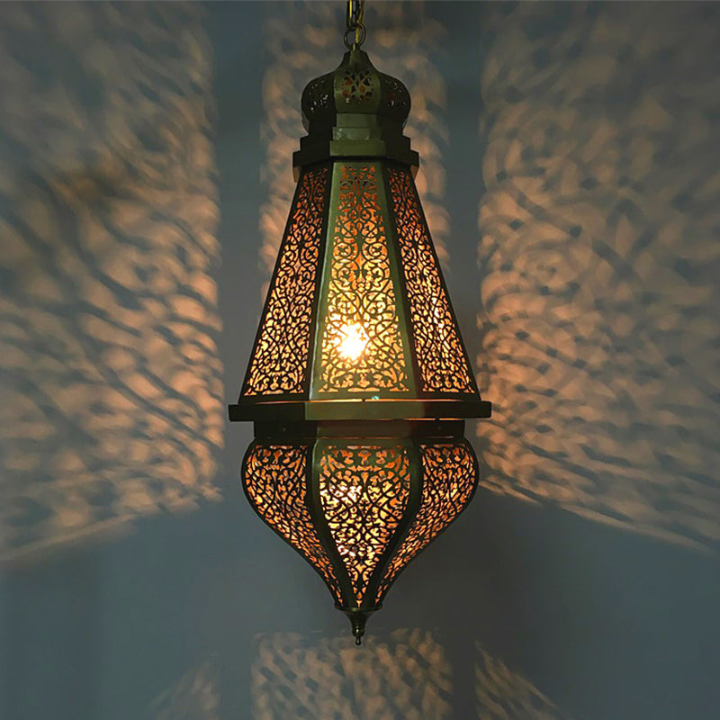 1 Bulbe Laser Coup Tradition d'éclairage du pendentif plafond Metal Light en laiton