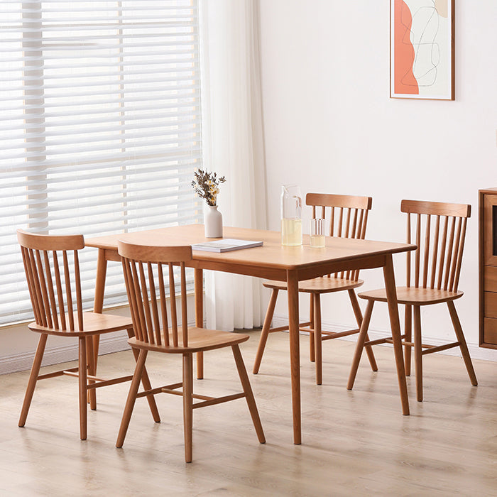 Contemporary Table Solid Wood Dining Table Rectangle for Dining Room Home