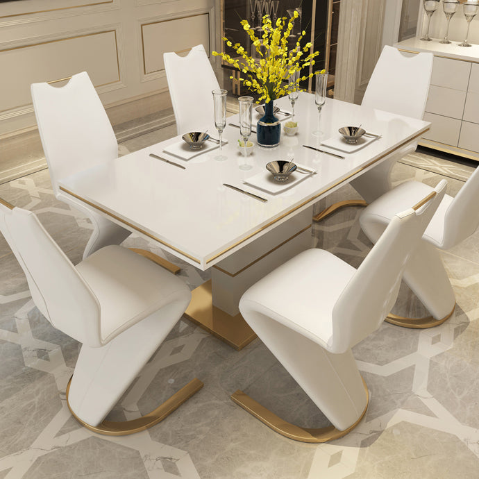 Metall traditionelle Luxus -Rechteck -Esstisch Sintersteintisch für Esszimmer