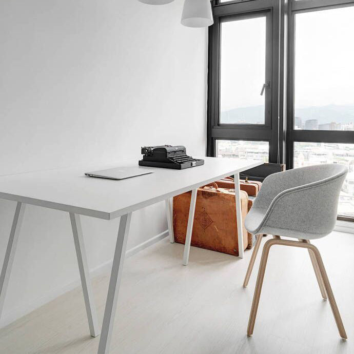 Simple Standard Sintered Stone Top Dining Table Rectangle Shape Dining Table with 6 Legs Base