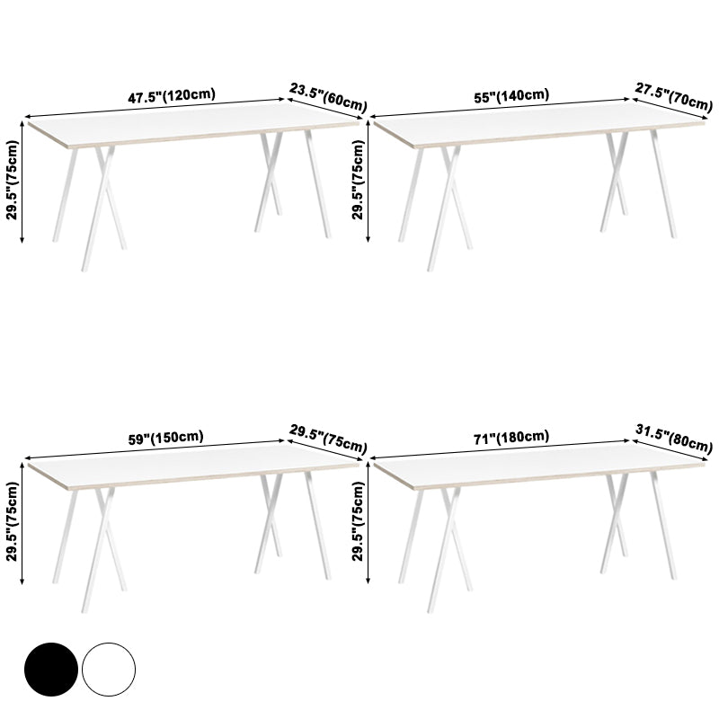 Simple Standard Sintered Stone Top Dining Table Rectangle Shape Dining Table with 6 Legs Base