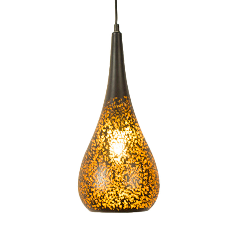 Láser cortada lámpara colgante Art Deco 1 Bulbo Metal Pendse Lighting Lighting en latón, 5.5 "/9.5"/10 "de ancho