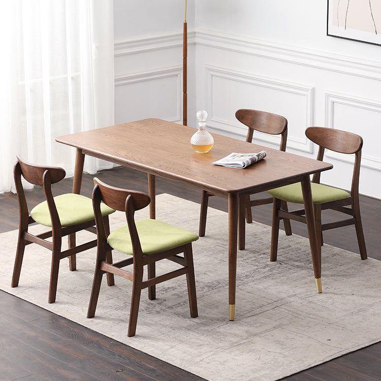Mesa de comedor de madera rectangular mesa blanca moderna en la naturaleza con 4 patas