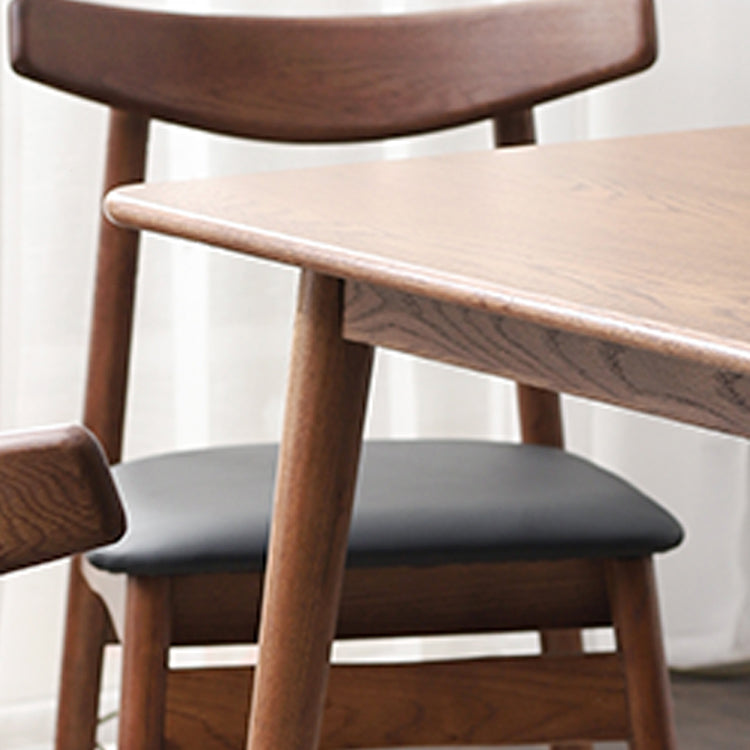 Mesa de comedor de madera rectangular mesa blanca moderna en la naturaleza con 4 patas