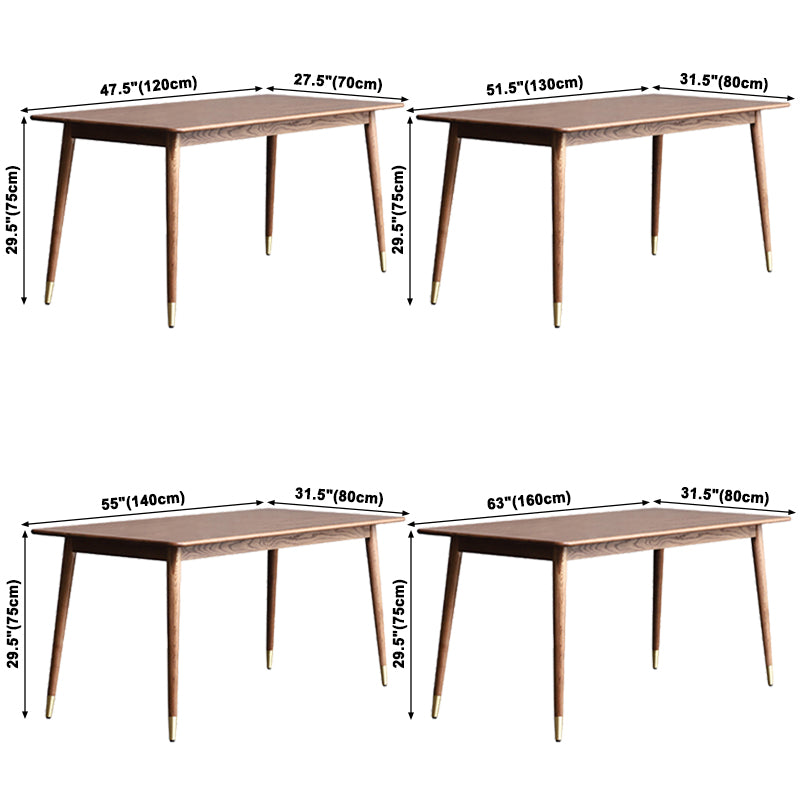 Mesa de comedor de madera rectangular mesa blanca moderna en la naturaleza con 4 patas
