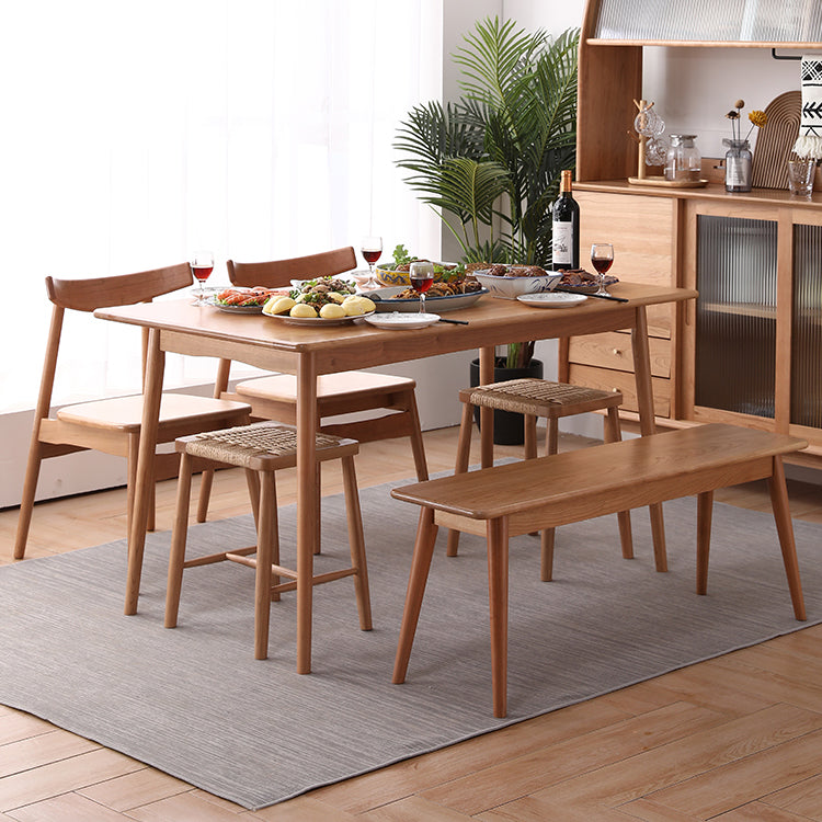 Contemporary Style 4-foot Furniture Solid Wood Dining Table Rectangle for Home
