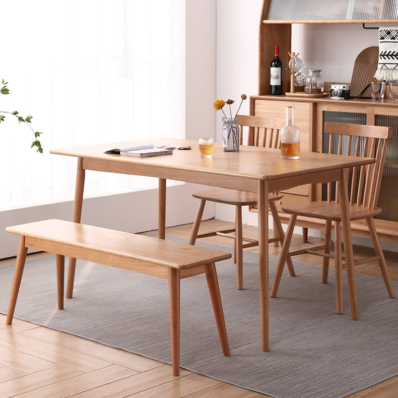 Contemporary Style 4-foot Furniture Solid Wood Dining Table Rectangle for Home