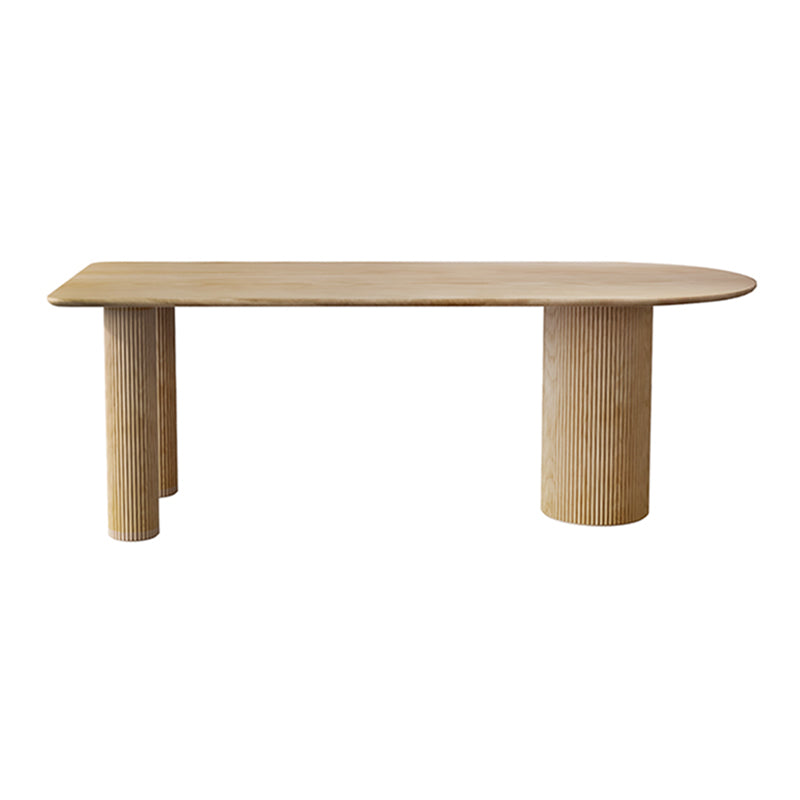 Simplicity Style Pine Freeform Solid Wood Dining Table 3 Legs Base Table for Home
