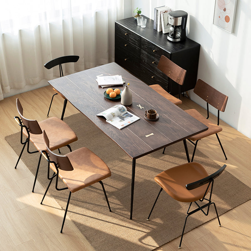 Table à manger en bois massif en chêne