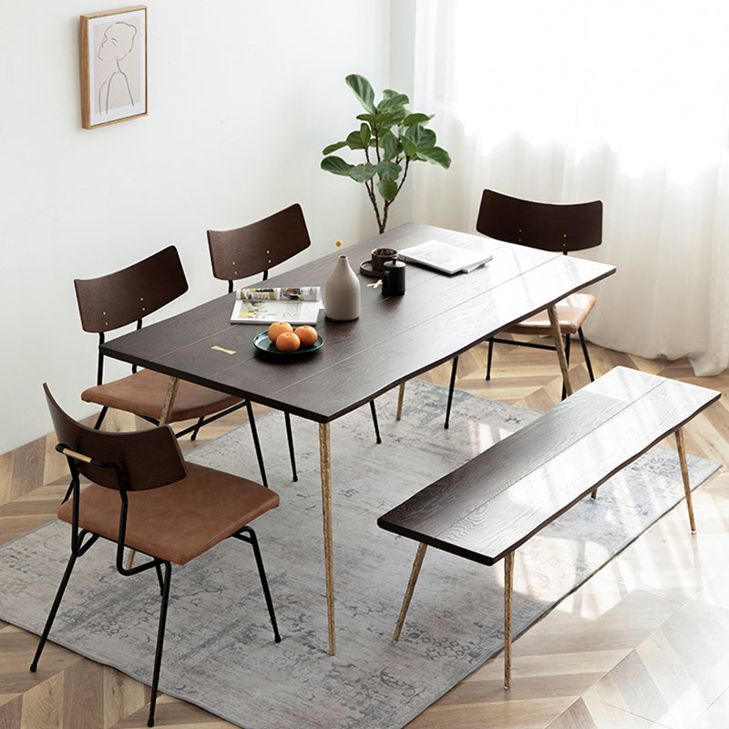 Table à manger en bois massif en chêne