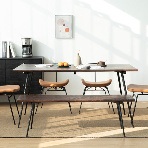 Table à manger en bois massif en chêne