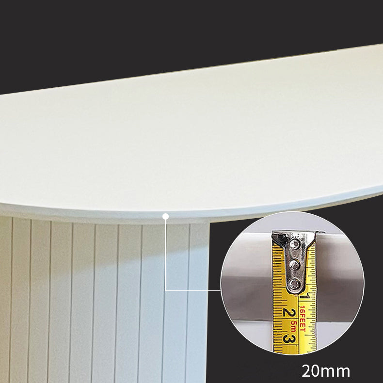 Eigentijdse huis dennen vaste houten eettafel vrije vorm tafel met dubbele voetstukbasis
