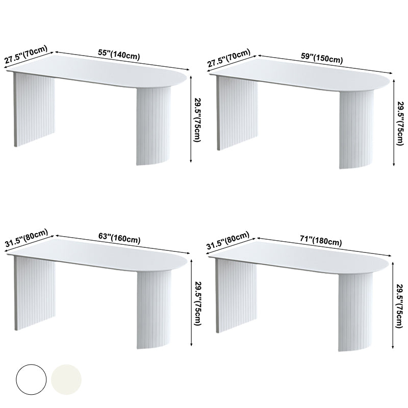Meubels in eigentijdse stijl, dubbele voetstuk-eettafel voor thuis