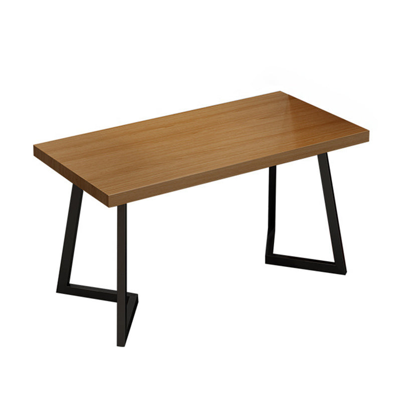 Industrial Solid Wood Dinner Room Kitchen Table Brown Sled Base Table for Dinning Room