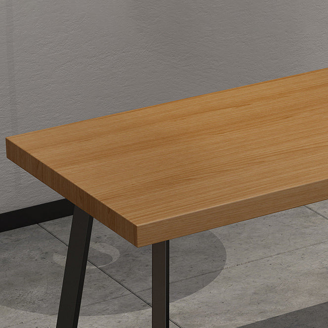 Industrial Solid Wood Dinner Room Kitchen Table Brown Sled Base Table for Dinning Room