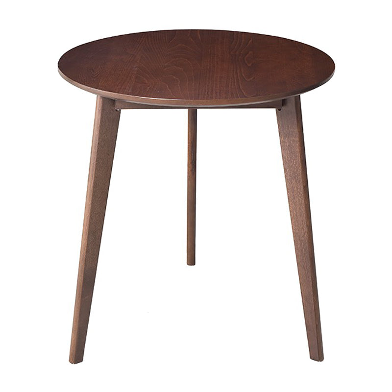 Round Minimalist Dining Table Wood Color Fixed Table with Beech Solid Wood