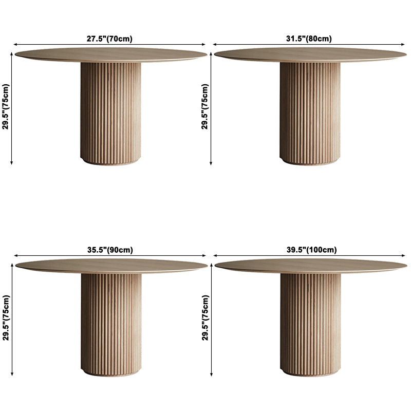 Mesa de comedor moderna de color de madera con madera sólida de pino