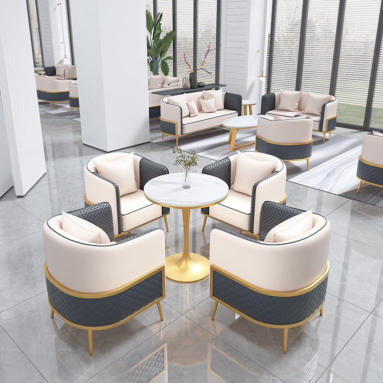 Traditionele luxe stenen eettafel, ronde dinettetafel voor eetkamer