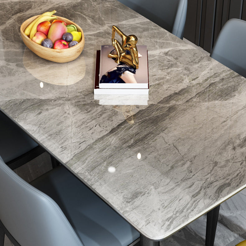 Rechteckige 4-beinige Wohnmöbel-Stein-Esszimmerkollektion für das Esszimmer