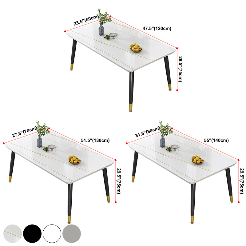 Hedendaagse standaard gesinterde stenen top eettafel rechthoek eettafel voor keuken