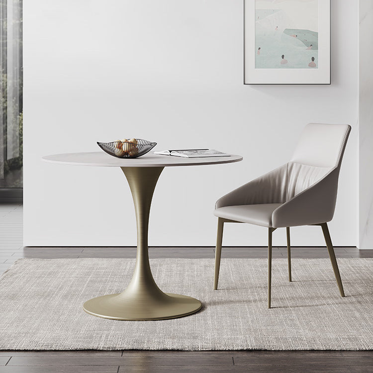 Round Tulip Base Dining Site Table Traditional Luxury Dinette Table for Home