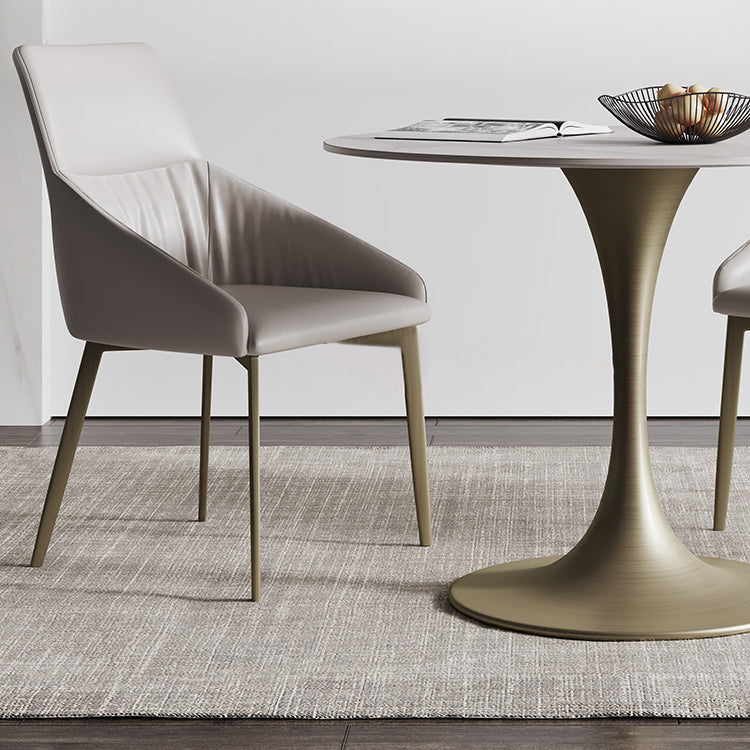 Round Tulip Base Dining Site Table Traditional Luxury Dinette Table for Home