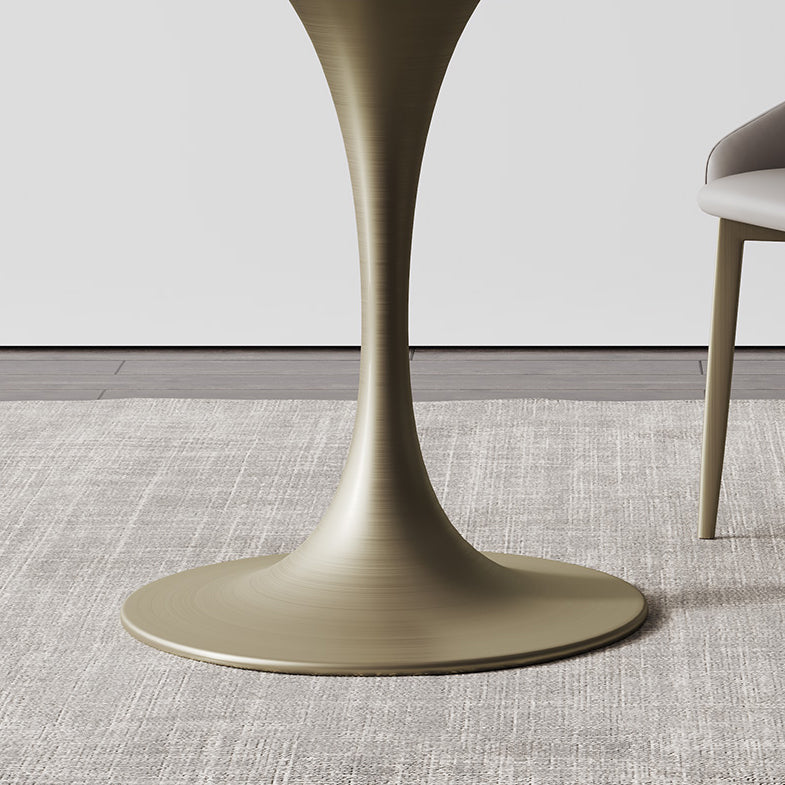 Round Tulip Base Dining Site Table Traditional Luxury Dinette Table for Home