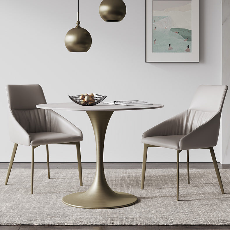 Round Tulip Base Dining Site Table Traditional Luxury Dinette Table for Home