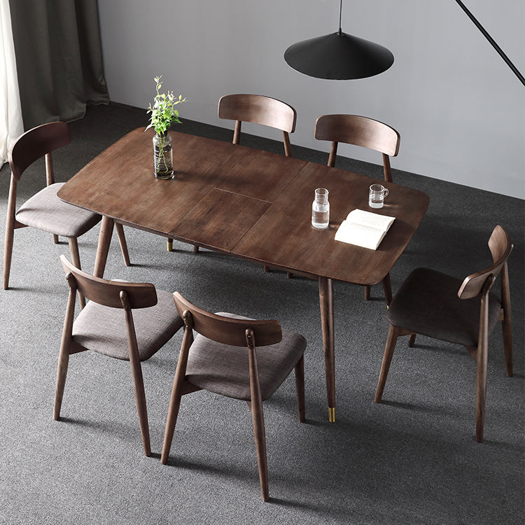 Mesa de comedor rectable extensible moderna mesa de madera de roble ajustable con 4 patas