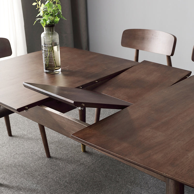Mesa de comedor rectable extensible moderna mesa de madera de roble ajustable con 4 patas