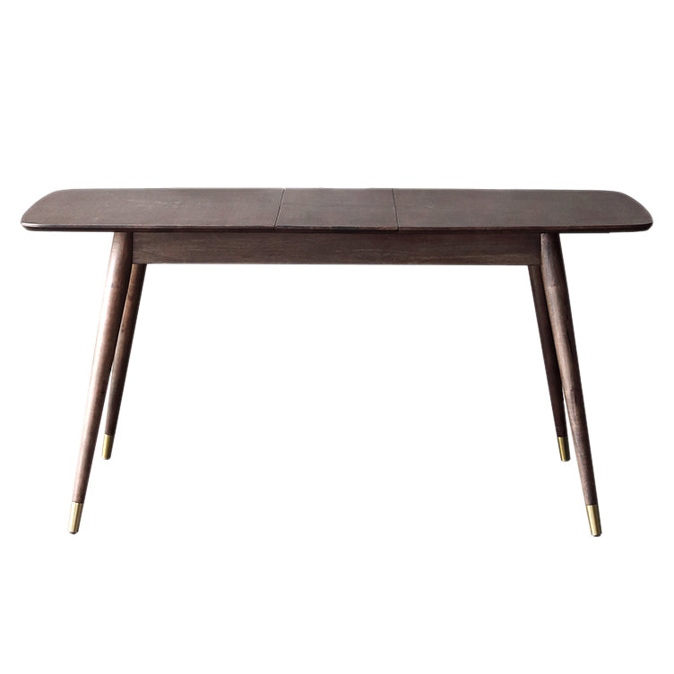 Mesa de comedor rectable extensible moderna mesa de madera de roble ajustable con 4 patas