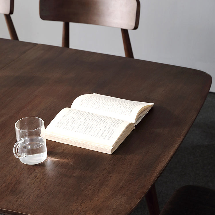 Mesa de comedor rectable extensible moderna mesa de madera de roble ajustable con 4 patas