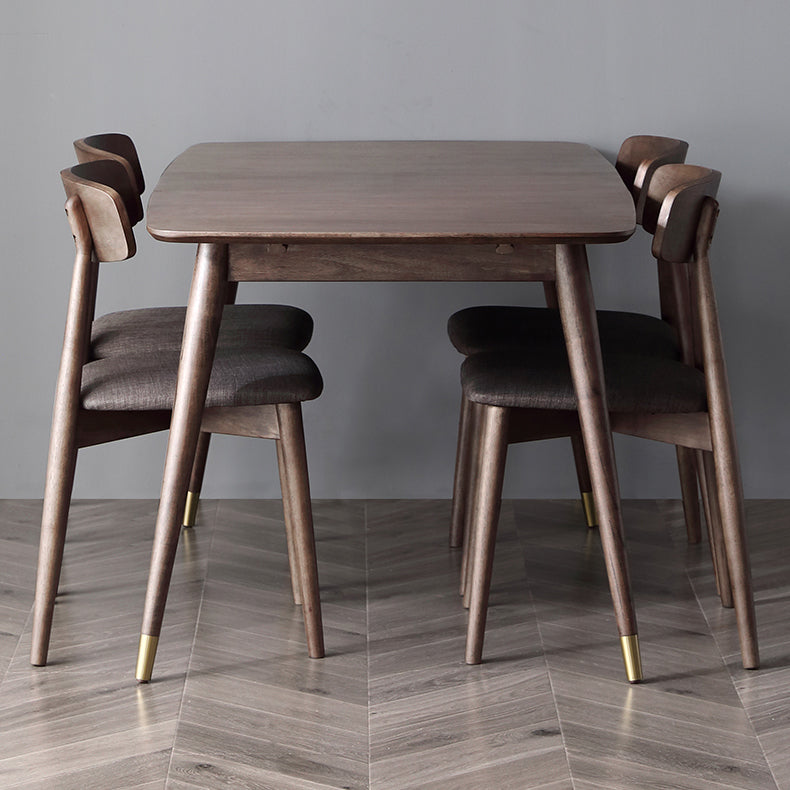 Mesa de comedor rectable extensible moderna mesa de madera de roble ajustable con 4 patas