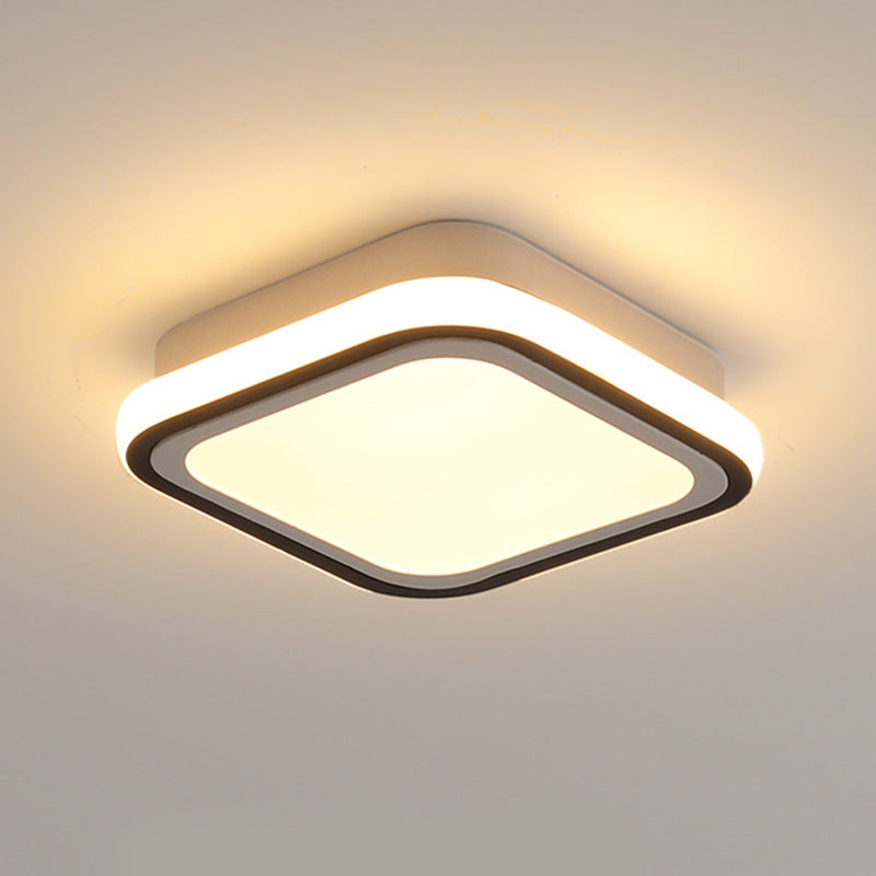 Plafonnier géométrique Luminaire minimaliste en métal à LED pour allée en noir