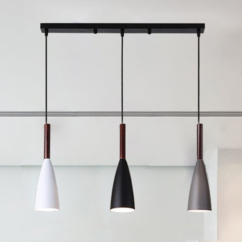 Moderne Makkaronglockenhänge Anhänger Lampe Metall Hanging Anhänger Lichter für Restaurant