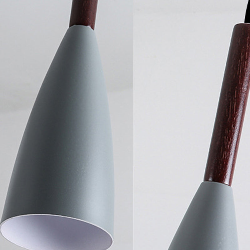 Lámpara colgante colgante moderna de Macaron Bell Luces colgantes de metal para restaurante para restaurante