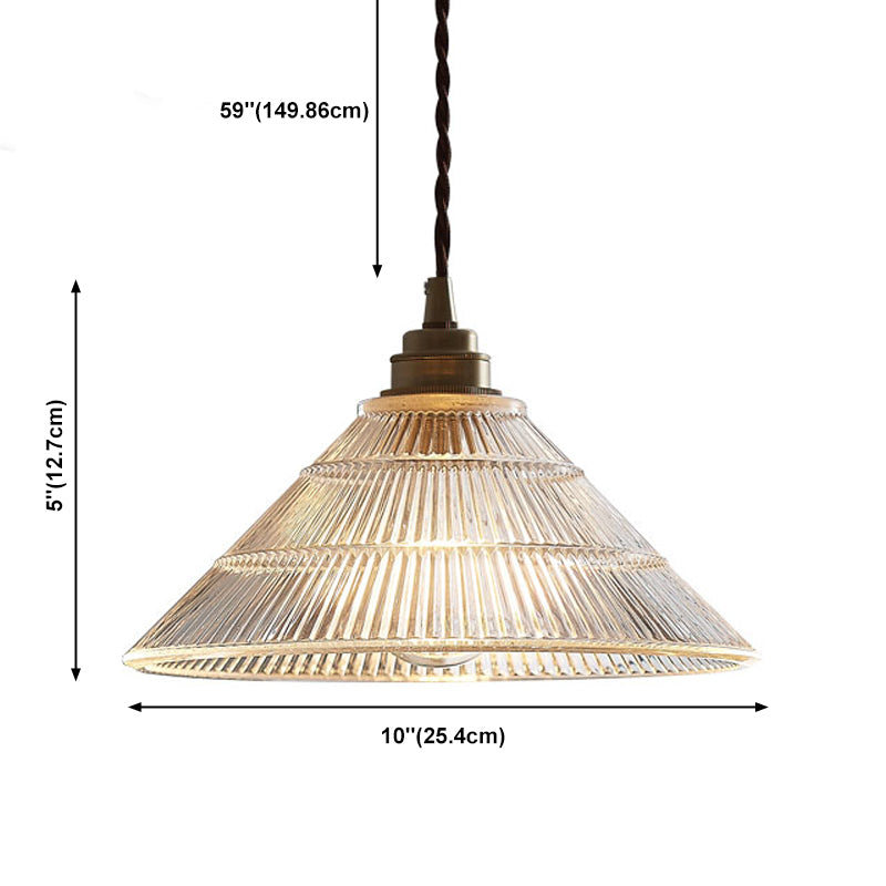Moderner Stil konischer Decke anheizt hängendes Lichtglas Schlafzimmer Hängende Leuchte in klar