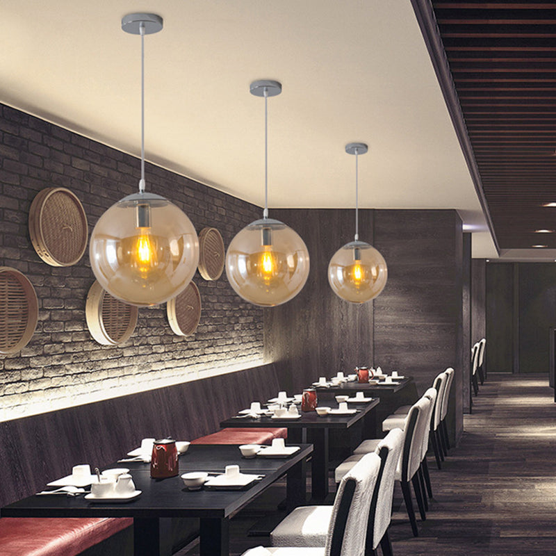 Kit d'éclairage à pendentif rond en verre