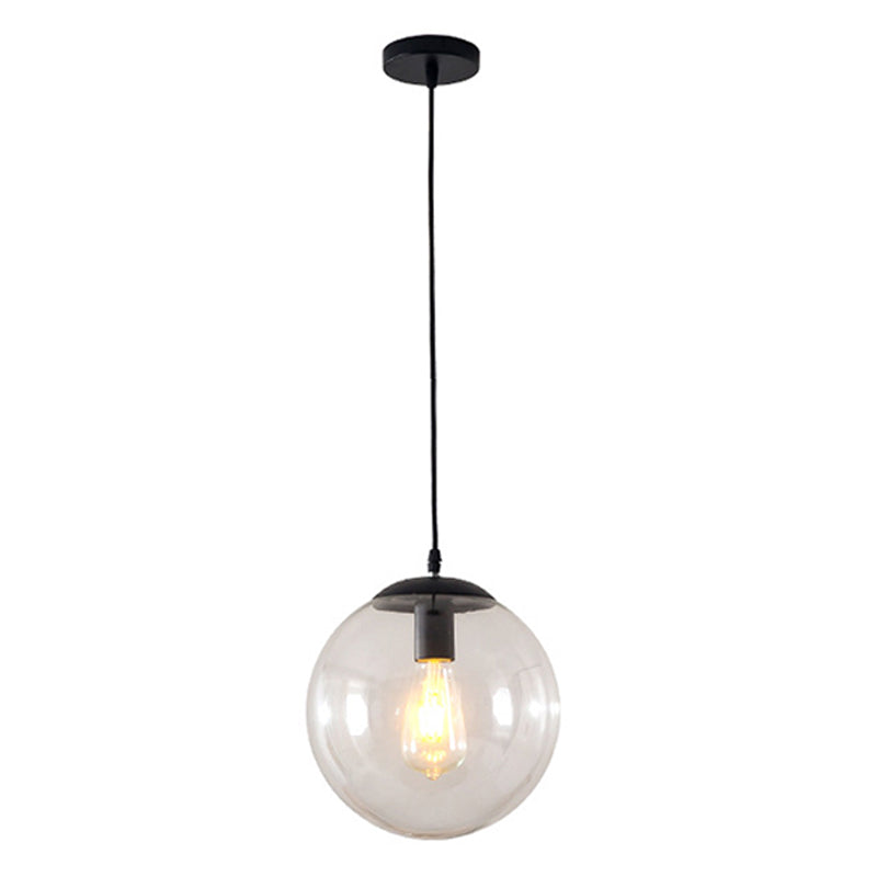 Glass Round Pendant Light Kit Contemporary Style Hanging Light Fixture for Restaurant