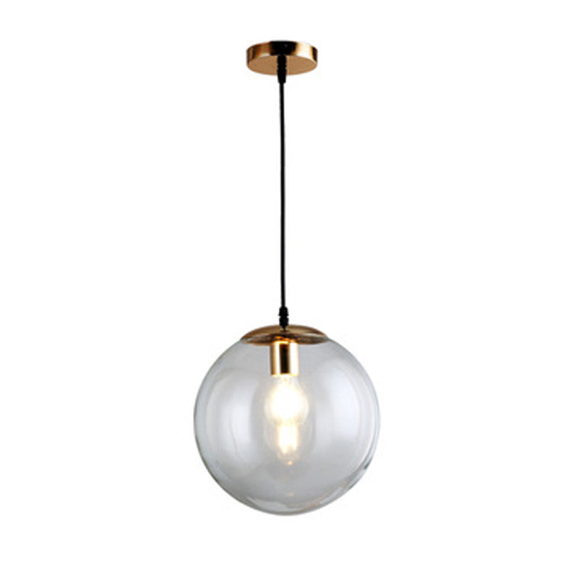 Glass Round Pendant Light Kit Contemporary Style Hanging Light Fixture for Restaurant