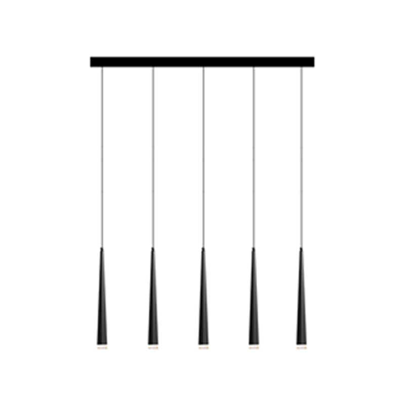 Lineare Anhängerleuchten moderne LED -Aufhängung Anhänger Licht mit weißem Acrylschatten