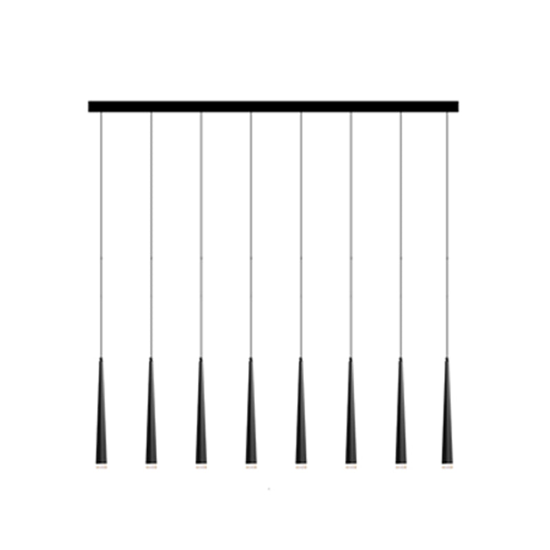 Lineare Anhängerleuchten moderne LED -Aufhängung Anhänger Licht mit weißem Acrylschatten