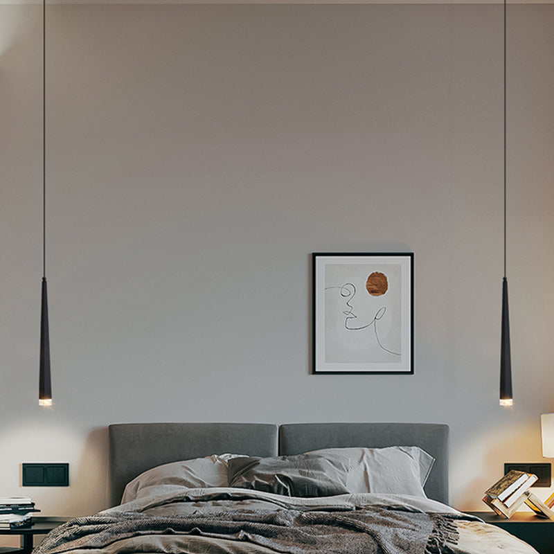 Lineare Anhängerleuchten moderne LED -Aufhängung Anhänger Licht mit weißem Acrylschatten