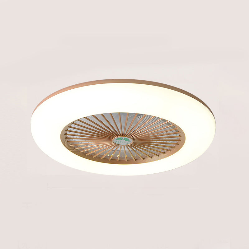 Stilvolle minimalistische runde Lüfterlampe Acryl Schlafzimmer LED SEMI BUSH MOUNT Deckenleuchte
