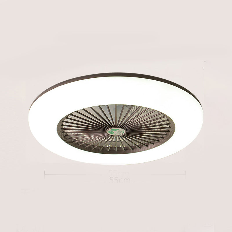 Stilvolle minimalistische runde Lüfterlampe Acryl Schlafzimmer LED SEMI BUSH MOUNT Deckenleuchte