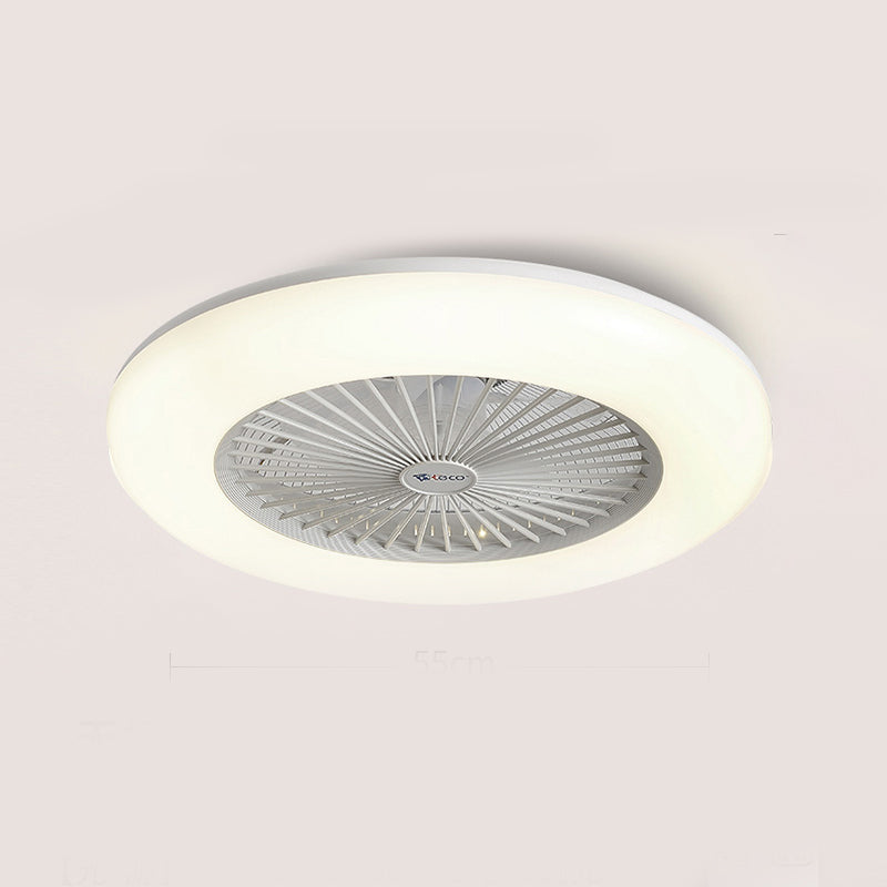 Stilvolle minimalistische runde Lüfterlampe Acryl Schlafzimmer LED SEMI BUSH MOUNT Deckenleuchte