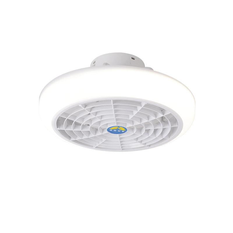 Weiße kreisförmige Lüfterleuchte Nordic LED Metal Semi Flush Deckenleuchte