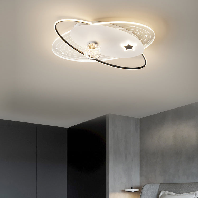 Assunzione moderna a filo in stile moderno a 4 luci a 4 luci in finitura nera