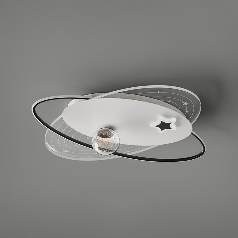 Assunzione moderna a filo in stile moderno a 4 luci a 4 luci in finitura nera