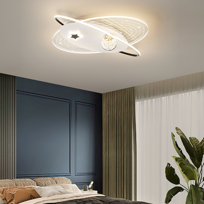 Assunzione moderna a filo in stile moderno a 4 luci a 4 luci in finitura nera